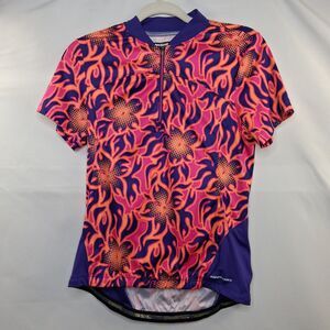 Nishiki Bike Cycling Women's Jersey Short Sleeve Purple Pink Orange Size M